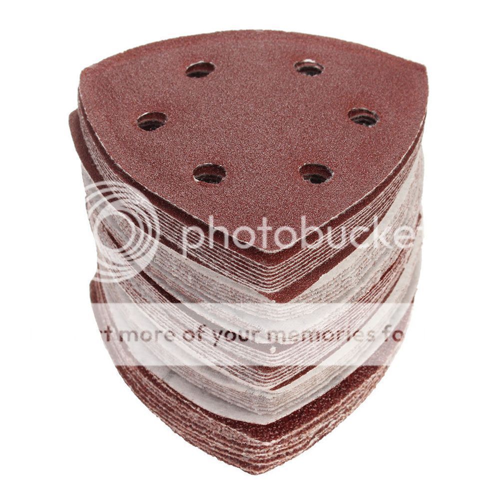 10pcs 90mm Triangle Mouse Sanding Discs Sheets Sander Pads Sandpaper 40